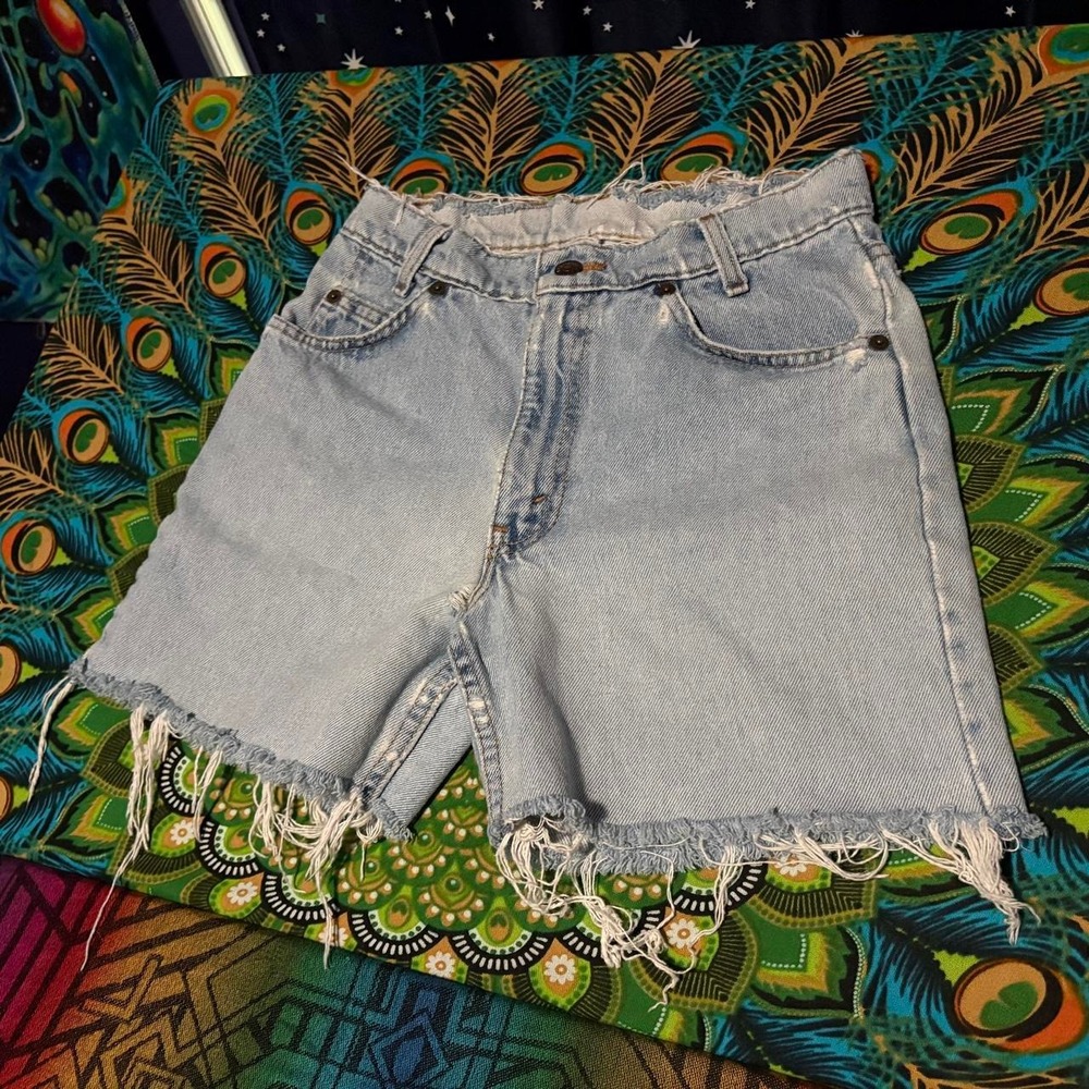 RARE Vintage 80's Orange Tag Levis 550 Jean Shorts
